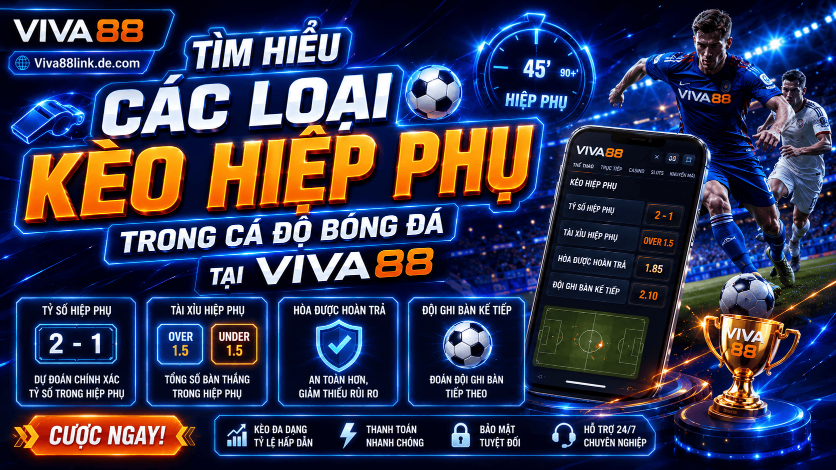 Tìm hiểu các loại kèo hiệp phụ trong cá độ bóng đá tại Viva88 Tìm hiểu các loại kèo hiệp phụ trong cá độ bóng đá tại Viva88