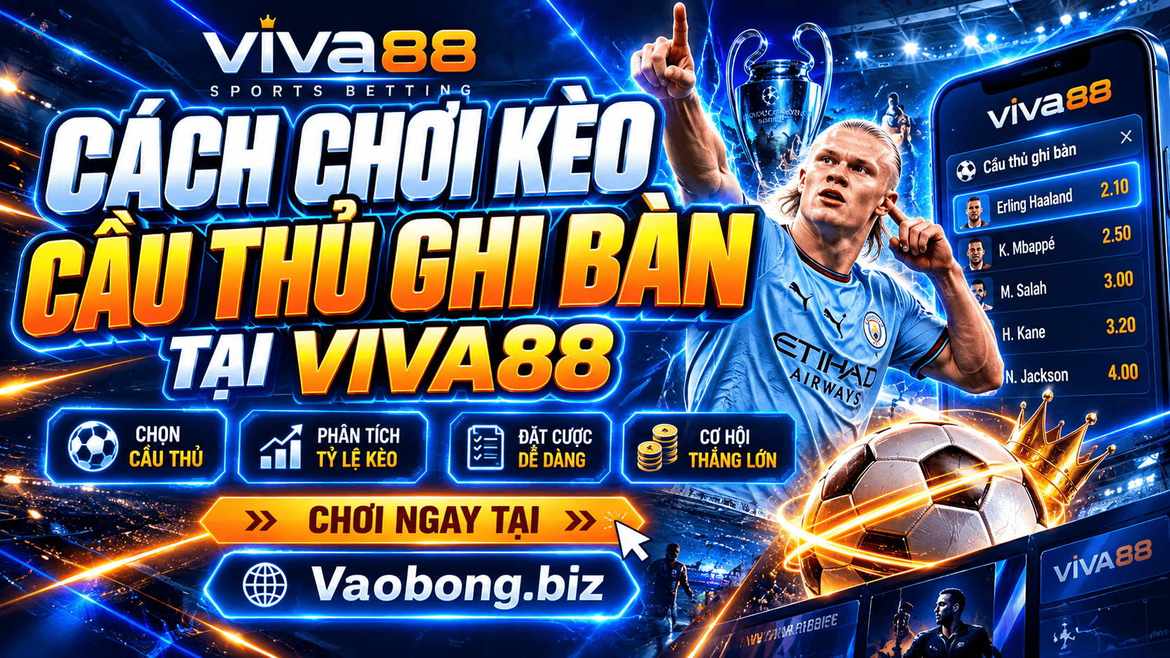 Cách chơi kèo cầu thủ ghi bàn tại Viva88 Cách chơi kèo cầu thủ ghi bàn tại Viva88
