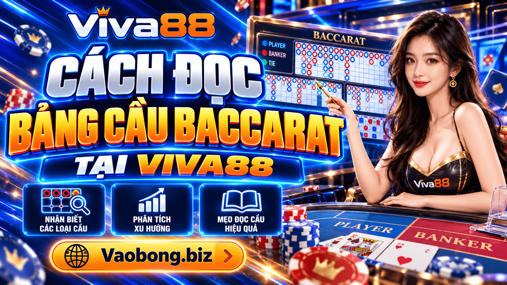 Cách đọc bảng cầu Baccarat tại Viva88 Cách đọc bảng cầu Baccarat tại Viva88